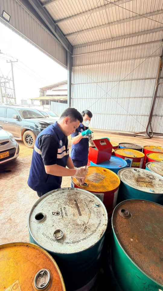 Illegal Fuel Plant Raided in Vientiane; Hazardous Sulfur Levels Detected